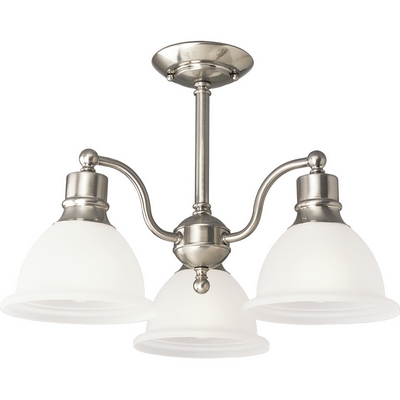 C197-P3663-09 By Progress Lighting-Madison Collection Brushed Nickel Finish 3-75W Close To Clg