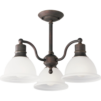 C197-P3663-20 By Progress Lighting-Madison Collection Antique Bronze Finish 3-75W Close To Clg