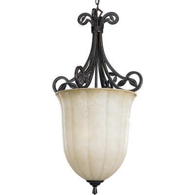 C197-P3686-84 By Progress Lighting-Le Jardin Collection Espresso Finish 3-75W Med Hall & Foyer
