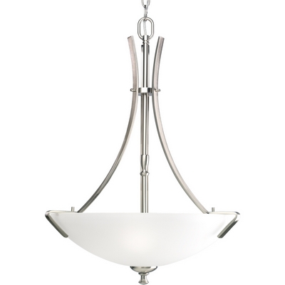 C197-P3757-09 By Progress Lighting-Westin Collection Brushed Nickel Finish 3-Lt. Inverted Pendant
