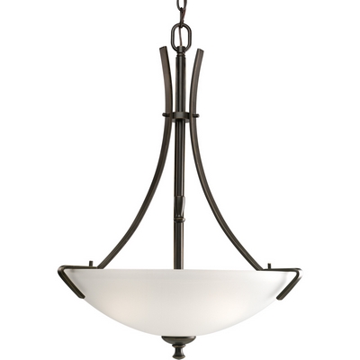 C197-P3757-20 By Progress Lighting-Westin Collection Antique Bronze Finish 3-Lt. Inverted Pendant