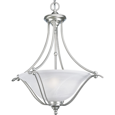 C197-P3773-09 By Progress Lighting-Avalon Collection Brushed Nickel Finish 3Lt-100W Med Hall