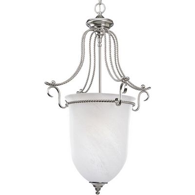 C197-P3785-09 By Progress Lighting-Avalon Collection Brushed Nickel Finish 3Lt-100W Med Hall