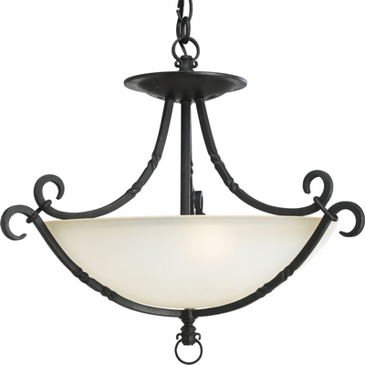C197-P3839-80 By Progress Lighting-Santiago Collection Forged Black Finish CLOSE TO CLG