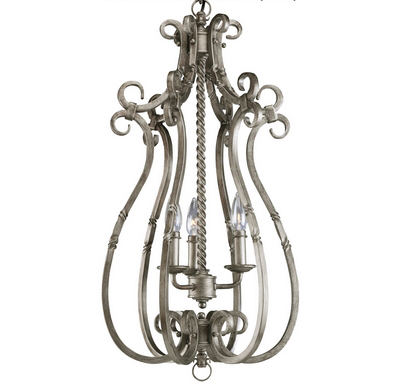 C197-P3840-102 By Progress Lighting-Santiago Collection Roasted Java Finish Three-light hall and foyer