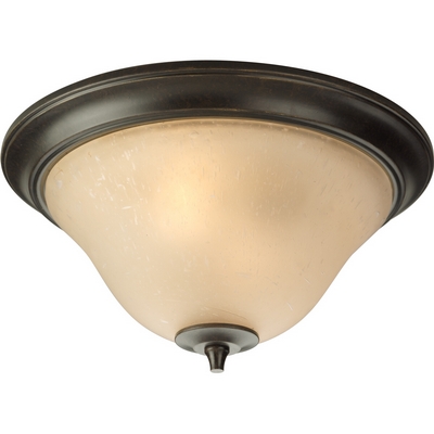C197-P3853-77 By Progress Lighting-Cantata Collection Forged Bronze Finish 2-Lt. Flush Mount