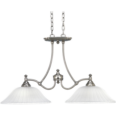 C197-P4113-81 By Progress Lighting-Renovations Collection Antique Nickel Finish 2-100W Med Chand