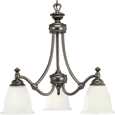 C197-P4114-81 By Progress Lighting-Renovations Collection Forged Bronze Finish 3-100W Med Chand