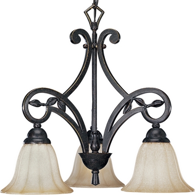 C197-P4200-84 By Progress Lighting-Le Jardin Collection Espresso Finish 3-100W Med Chand