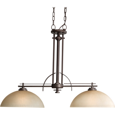 C197-P4229-88 By Progress Lighting-Riverside Collection Heirloom Finish 2-100W Med Chandelier