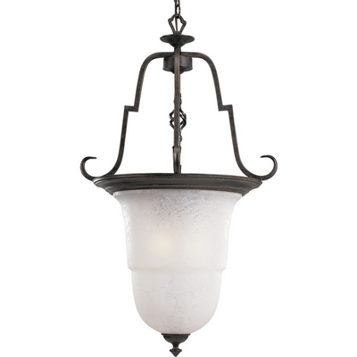 C197-P4266-84 By Progress Lighting-Melbourne Collection Espresso Finish 3-60W Med H&F