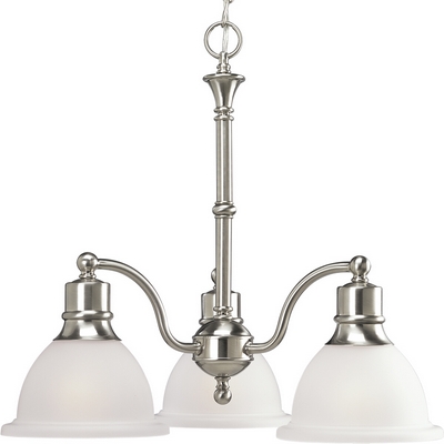 C197-P4280-09 By Progress Lighting-Madison Collection Brushed Nickel Finish 3-100W Chandelier