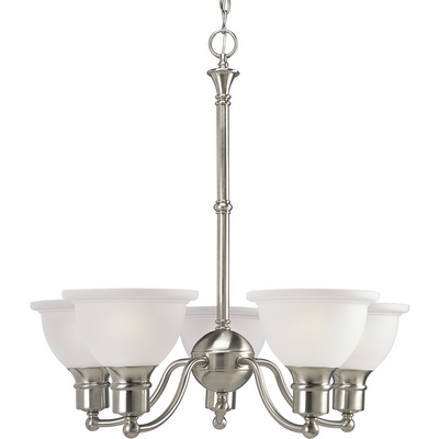 C197-P4281-09 By Progress Lighting-Madison Collection Brushed Nickel Finish 5-100W Chandelier