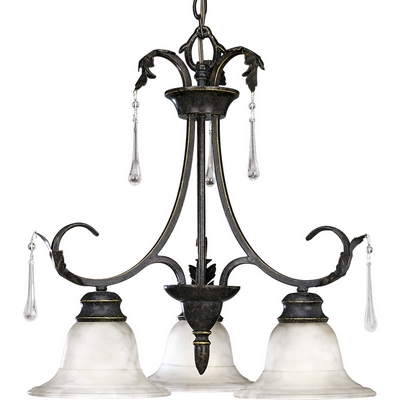 C197-P4324-09 By Progress Lighting-Trinity Collection Brushed Nickel Finish 3-100 Chandelier 
