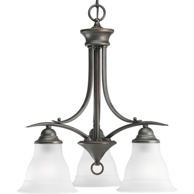 C197-P4324-20 By Progress Lighting-Trinity Collection Antique Bronze Finish 3-100 Chandelier 