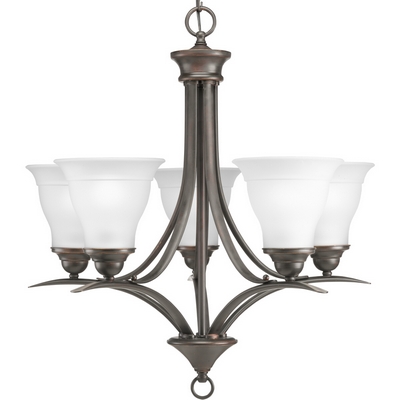 C197-P4328-20 By Progress Lighting-Trinity Collection Antique Bronze Finish 5-100W Chandelier 