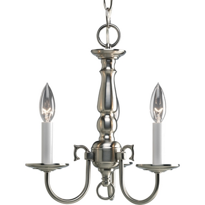 C197-P4354-09 By Progress Lighting-Americana Collection Brushed Nickel Finish 3-60W Cand Chand