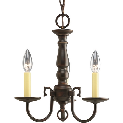 C197-P4354-20 By Progress Lighting-Americana Collection Antique Bronze Finish 3-60W Cand Chand