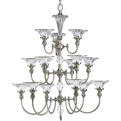 C197-P4508-101 By Progress Lighting-Roxbury Collection Classic Silver Finish 15-60 Chandelier