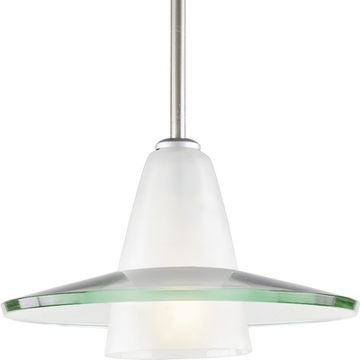 C197-P5011-09 By Progress Lighting-Pendant-Glass Collection Brushed Nickel Finish 1Lt-100W Med Penda