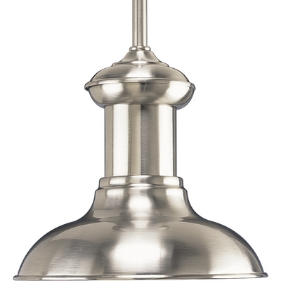 C197-P5023-09 By Progress Lighting-Brookside Collection Brushed Nickel Finish 1-60W Med Mini-Pendants