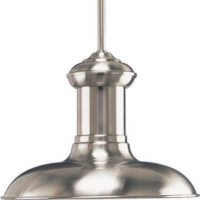 C197-P5024-09 By Progress Lighting-Brookside Collection Brushed Nickel Finish 1-100W Med Pendants