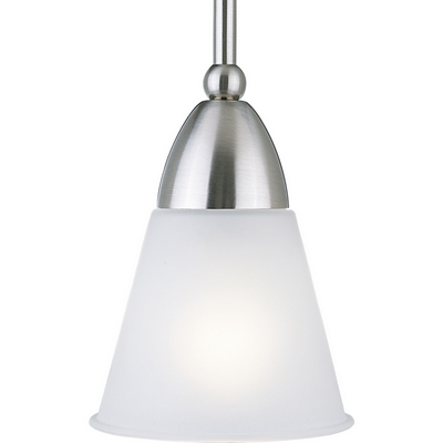 C197-P5042-09 By Progress Lighting-Pendant-Glass Collection Brushed Nickel Finish 1Lt-100W Med Mini