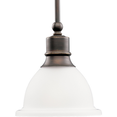 C197-P5078-20 By Progress Lighting-Madison Collection Antique Bronze Finish 1-100W Mini Pendant