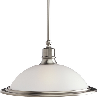 C197-P5079-09 By Progress Lighting-Madison Collection Brushed Nickel Finish 1-150W M Pendant