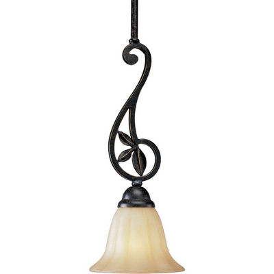 C197-P5083-84 By Progress Lighting-Le Jardin Collection Espresso Finish 84 Mini Pend 1-100W