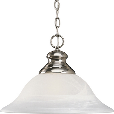 C197-P5090-09 By Progress Lighting-Bedford Collection Brushed Nickel Finish 1-150W Med Penda