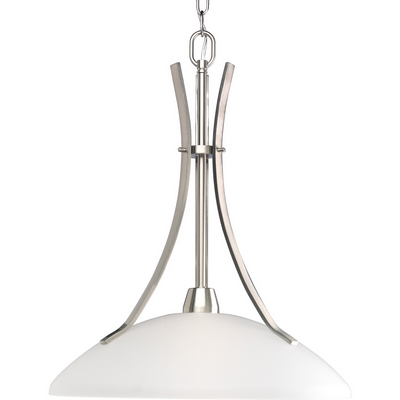 C197-P5112-09 By Progress Lighting-Westin Collection Brushed Nickel Finish 1-Lt. Pendant