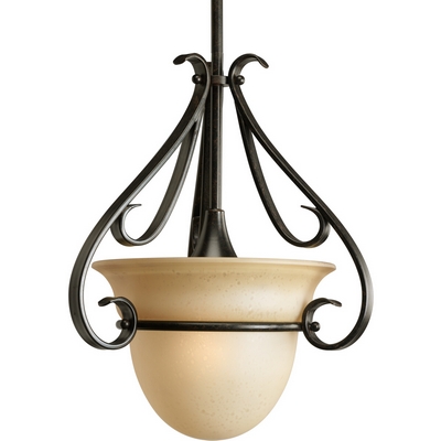 C197-P5144-77 By Progress Lighting-Torino Collection Forged Bronze Finish 1-100W Med Mini Pend Convert