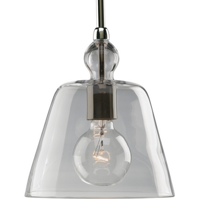 C197-P5184-104 By Progress Lighting-Pendant-Glass Collection Polished Nickel Finish 1 Light Mini Pendant