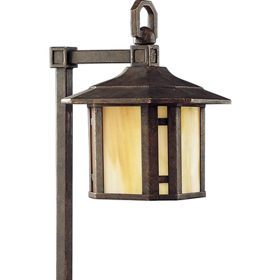 C197-P5272-46 By Progress Lighting-Arts and Crafts Collection Weathered Bronze Finish 1L-18W 12V Path 
