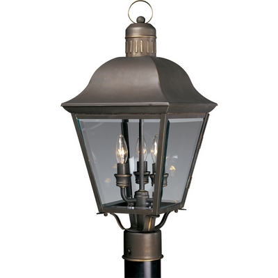 C197-P5487-20 By Progress Lighting-Andover Collection Antique Bronze Finish 3 Lt-60W Cand Post