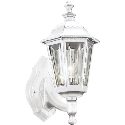 C197-P5826-30 By Progress Lighting-Cast Lantern Collection White Finish 1-75W Med Wall