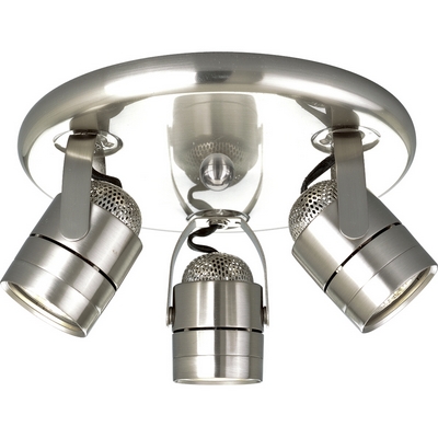C197-P6153-09WB By Progress Lighting-Directional Collection Brushed Nickel Finish 3 Lt.Adj Wall/Clg