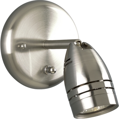 C197-P6154-09WB By Progress Lighting-Directional Collection Brushed Nickel Finish 1-50W Adj Wall Mt