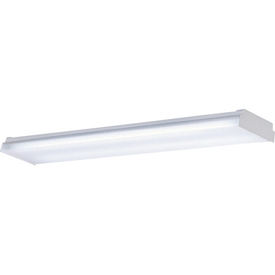 C197-P7186-30EB By Progress Lighting-Linear Fl- Wrap Collection White Finish 2-F32T8 Fl Cha