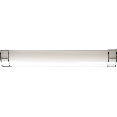 C197-P7258-09EB By Progress Lighting-Linear Fl- Wrap-Modern Collection Brushed Nickel Finish 3-32W T-8 Line