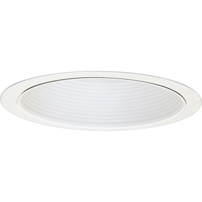 C197-P8014-28 By Progress Lighting-Pro-Optic-6" Trim Collection White Finish 6In 1-Lt. Trpl Cfl Open Bfl Trim