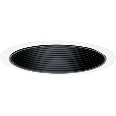 C197-P8014-31 By Progress Lighting-Pro-Optic-6" Trim Collection Black Finish 6In 1-Lt. Trpl Cfl Open Bfl Trim