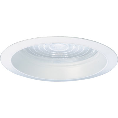 C197-P8016-83 By Progress Lighting-Pro-Optic-6" Trim Collection White Finish 6In 1-Lt. Trpl Cfl Reg Gls Lens Trim