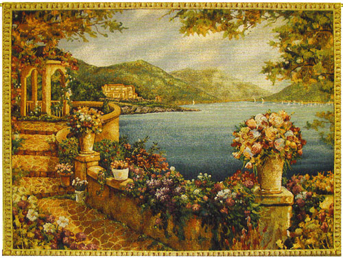 D155-1006-40*54 On the Waterfront Tapestries: Tapestry gallery - Over 1500 tapestries and tapestry decorating accessories - Finest quality - Wide selection - Competitive prices - Source for wholesale