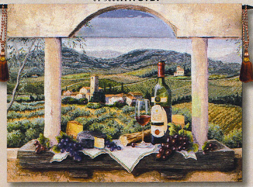 D155-1064-30*35 Vin de Provence Tapestries: Tapestry gallery - Over 1500 tapestries and tapestry decorating accessories - Finest quality - Wide selection - Competitive prices - Source for wholesale t