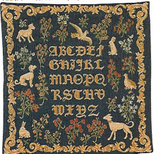 D155-107-18*18 Alphabets 3 (1004/3) Tapestries: Tapestry gallery - Over 1500 tapestries and tapestry decorating accessories - Finest quality - Wide selection - Competitive prices - Source for wholesa