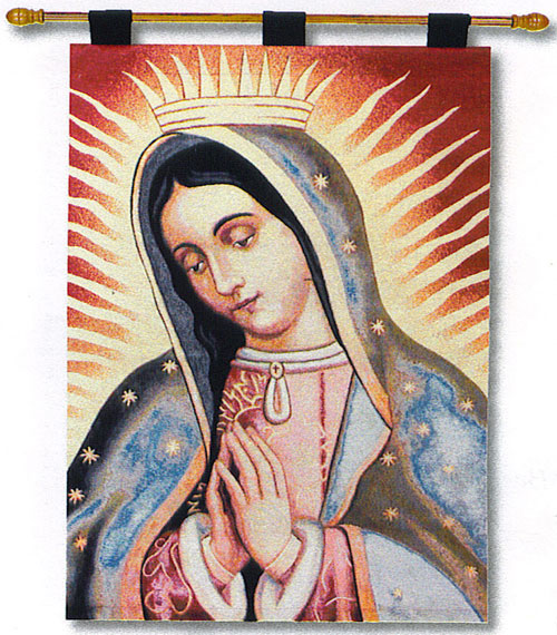 D155-1075-36*26 Our Lady of Guadalupe Tapestries: Tapestry gallery - Over 1500 tapestries and tapestry decorating accessories - Finest quality - Wide selection - Competitive prices - Source for whole