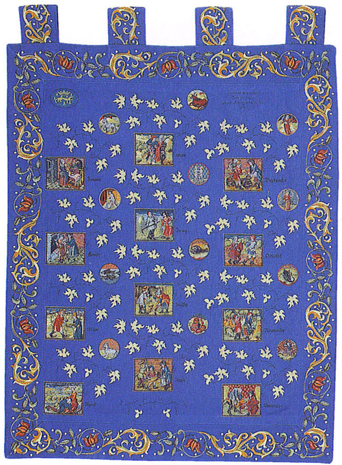 D155-1201-47*34 Calendar (351/3) Tapestries: Tapestry gallery - Over 1500 tapestries and tapestry decorating accessories - Finest quality - Wide selection - Competitive prices - Source for wholesale 