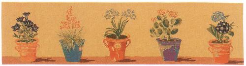 D155-123-10*36 Floral Pots (1010) Bolster Tapestries: Tapestry gallery - Over 1500 tapestries and tapestry decorating accessories - Finest quality - Wide selection - Competitive prices - Source for w